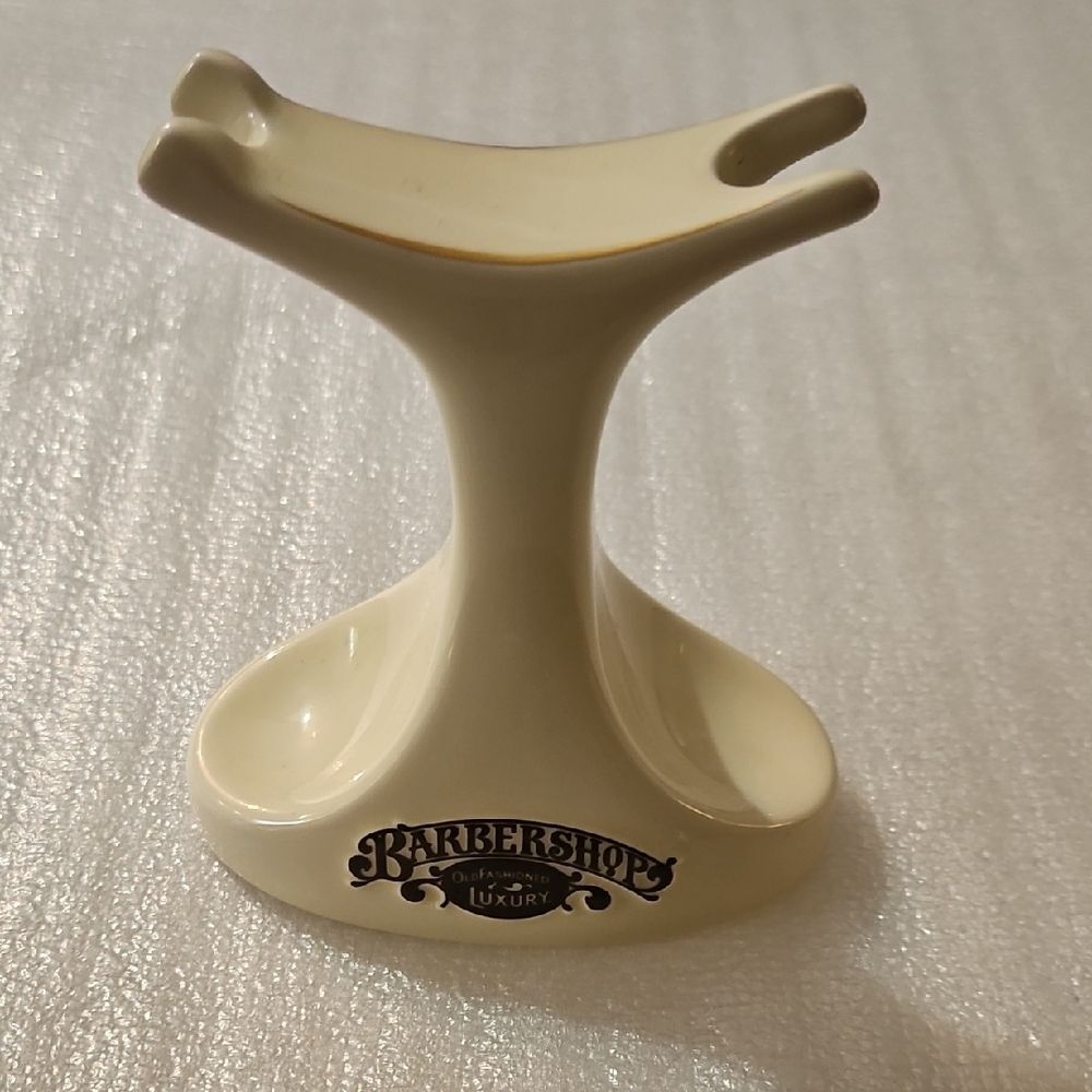 Vintage Franklin Toiletry Co Barbershop Luxury Cream Ceramic Shaving Stand